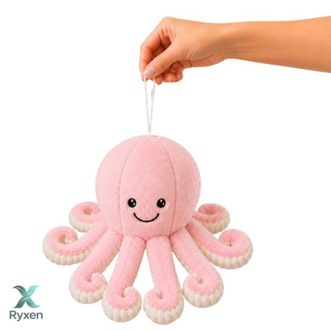 Pluszowa Ośmiornica Maskotka Przytulanka Sprężyste Macki Różowa 30 cm