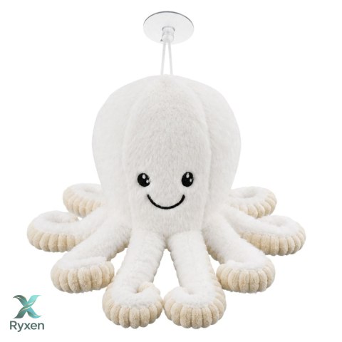 Pluszowa Ośmiornica Maskotka Przytulanka Z Przyssawką Biała 16 cm