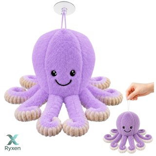 Pluszowa Ośmiornica Maskotka Przytulanka Z Przyssawką Fioletowa 16 cm