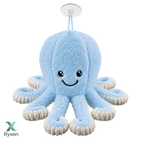 Pluszowa Ośmiornica Maskotka Przytulanka Z Przyssawką Niebieska 16 cm
