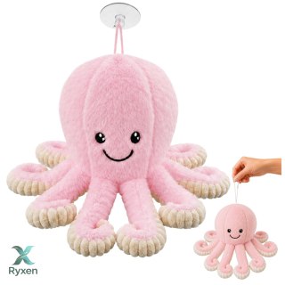 Pluszowa Ośmiornica Maskotka Przytulanka Z Przyssawką Różowa 16 cm