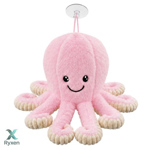 Pluszowa Ośmiornica Maskotka Przytulanka Z Przyssawką Różowa 16 cm