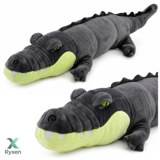 Pluszowy Krokodyl Maskotka Przytulanka Realistyczny Szary 90 cm