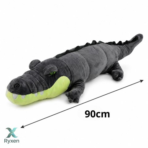 Pluszowy Krokodyl Maskotka Przytulanka Realistyczny Szary 90 cm