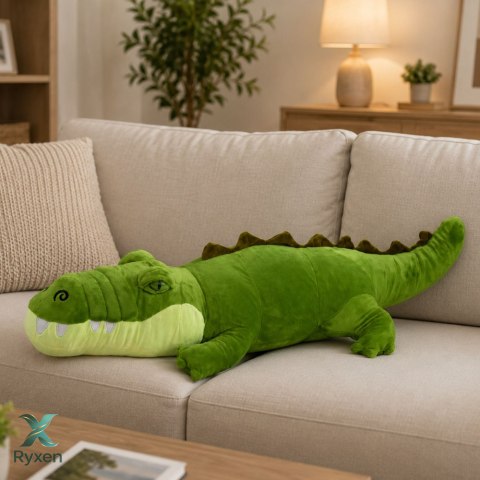 Pluszowy Krokodyl Maskotka Przytulanka Realistyczny Zielony 70 cm