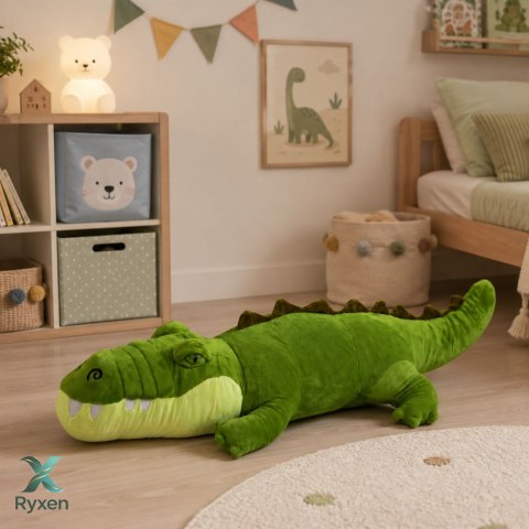 Pluszowy Krokodyl Maskotka Przytulanka Realistyczny Zielony 70 cm