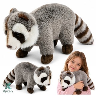 Pluszowy Szop Maskotka Przytulanka Realistyczny Szary 45 cm
