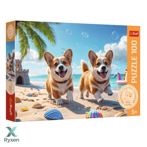 Puzzle - 100 - Pieski Corgi - Trefl 16536