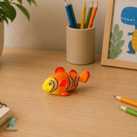 Ryba Gumowa Błazenek Figurka Rozciągliwa Realistyczna Ryba Oceaniczna 10cm