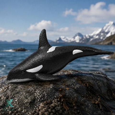 Ryba Gumowa Orka Figurka Rozciągliwa Realistyczna Ssak Morski 17,5 cm
