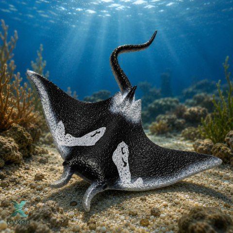Ryba Gumowa Płaszczka Figurka Rozciągliwa Realistyczna Ryba Oceaniczna 13cm
