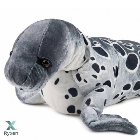 Foka Pluszowa Maskotka Przytulanka Realistyczna Szara 50 cm