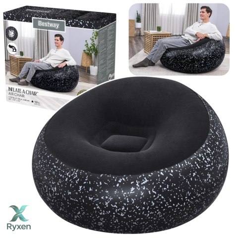 Fotel Dmuchany Siedzisko Czarny Inflate A Chair Bestway 75153