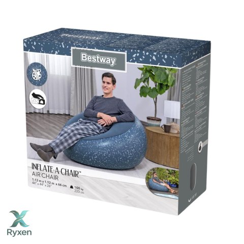 Fotel Dmuchany Siedzisko Niebieski Inflate A Chair Bestway 75154