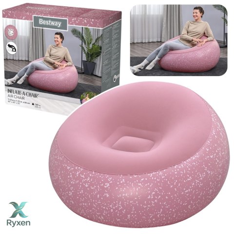 Fotel Dmuchany Siedzisko Różowy Inflate A Chair Bestway 75155