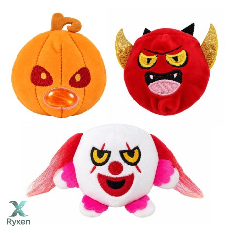 Halloweenowy Pluszowy Gniotek Miękki Brokatowy Antystresowy 8cm