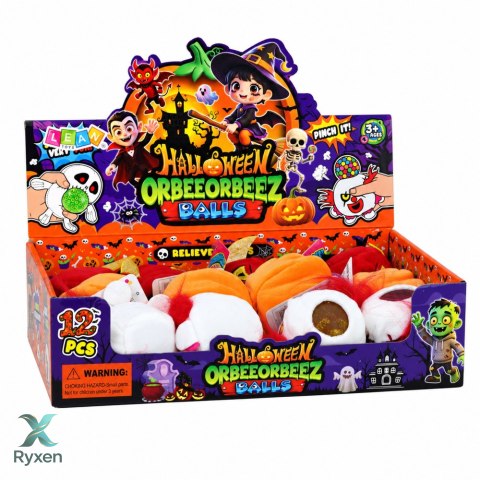 Halloweenowy Pluszowy Gniotek Miękki Brokatowy Antystresowy 8cm