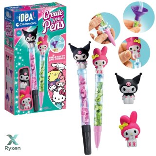 Idea Art Zestaw Mini Fabryka Długopisów Hello Kitty i Przyjaciele My Melody i Kuromi Clementoni 18431