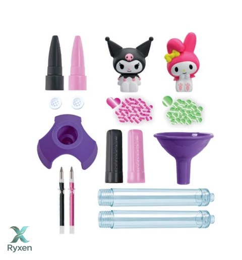 Idea Art Zestaw Mini Fabryka Długopisów Hello Kitty i Przyjaciele My Melody i Kuromi Clementoni 18431
