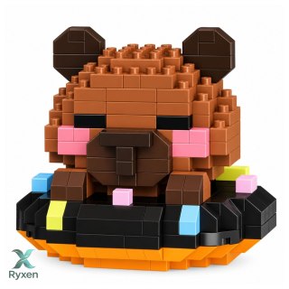Klocki Konstrukcyjne Figurka Mini Kapibara Na Pączku Brązowa 306 el.