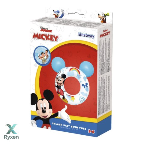 Koło Dmuchane Dla Dzieci Mickey Mouse Z Uszami Niebieskie Bestway 9102K