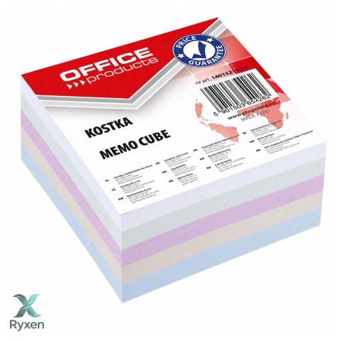 Kostka OFFICE PRODUCTS nieklejona 85x85x40mm mix kolorów