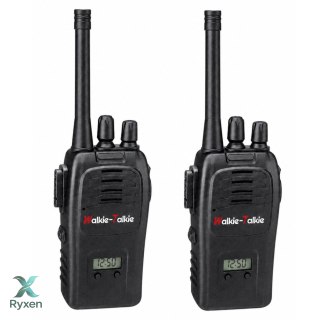 Krótkofalówki Walkie Talkie USB Redukcja Szumów Czarne Zasięg 200M