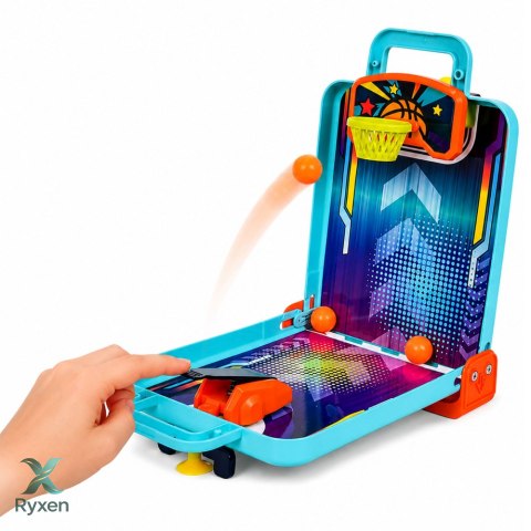 Mini Gra Zręcznościowa 3w1 Koszykówka Pinball Kręgle Przenośna Walizka