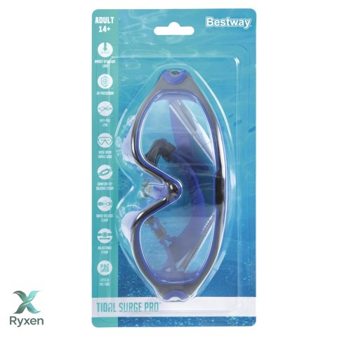 Okulary Do Pływania Regulowane Czarno-Niebieskie Bestway 21194