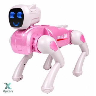 Pies Robot AI Zdalnie Sterowany RC Bluetooth Aplikacja Programowalny Różowy