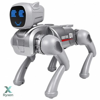 Pies Robot AI Zdalnie Sterowany RC Bluetooth Aplikacja Programowany Srebrny