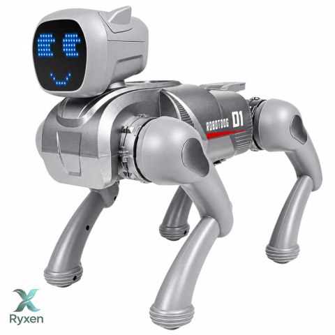 Pies Robot AI Zdalnie Sterowany RC Bluetooth Aplikacja Programowany Srebrny