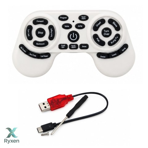 Pies Robot AI Zdalnie Sterowany RC Bluetooth Aplikacja Programowany Srebrny