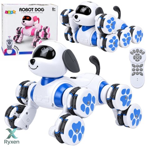 Pies Robot Zdalnie Sterowany RC 8 Kół Drift 360° Akrobacje Niebieski