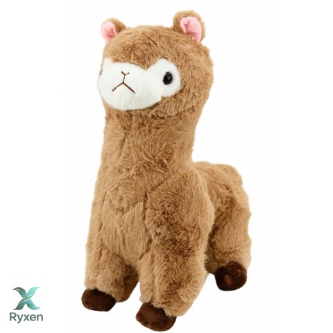 Pluszowa Alpaka Lama Maskotka Przytulanka Miękkie Futerko Beżowa 38 cm