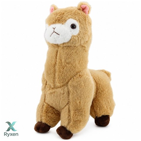 Pluszowa Alpaka Lama Maskotka Przytulanka Miękkie Futerko Kremowa 38 cm
