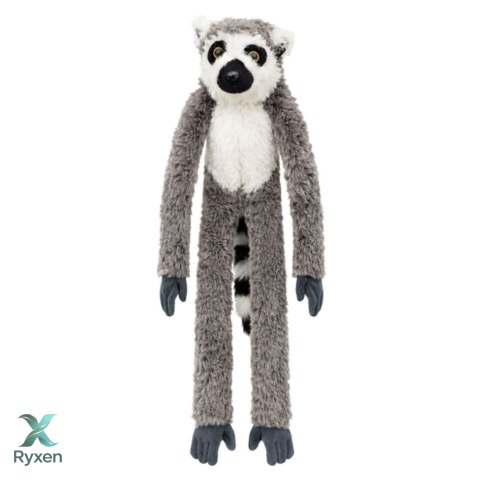 Pluszowy Lemur Maskotka Przytulanka Łapki Z Rzepami Do Zawieszenia 50 cm