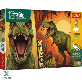 Puzzle - 100 - T-Rex - Rodzina Treflików - Inspired By Dino World - Trefl 16578