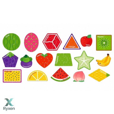 Puzzle Magnetyczne Nauka Owoców Magnesy Na Tablice Lodówkę 30 el.