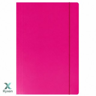 Teczka kartonowa na gumkę klejona lakierowana różowa A4+ 300 g/m²