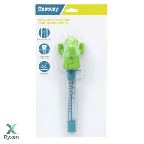 Termometr Pływający Do Basenu Spa Kaktus Zielony Bestway 58763