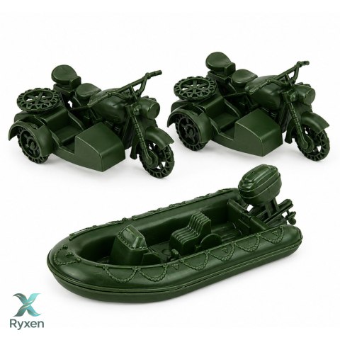 Zestaw Militarny Żołnierzyki Pojazdy Baza Wojskowa Wieża Figurki 46 el.