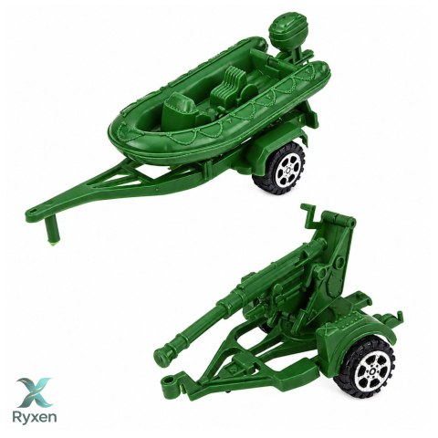 Zestaw Wojskowy Militarny Żołnierzyki Transporter Opancerzony 14 el.