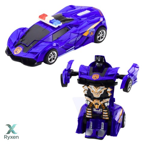 Auto Robot 2w1 Sportowy Samochód Policyjny Napęd Mix
