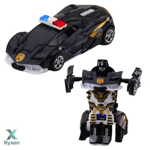 Auto Robot 2w1 Sportowy Samochód Policyjny Napęd Mix