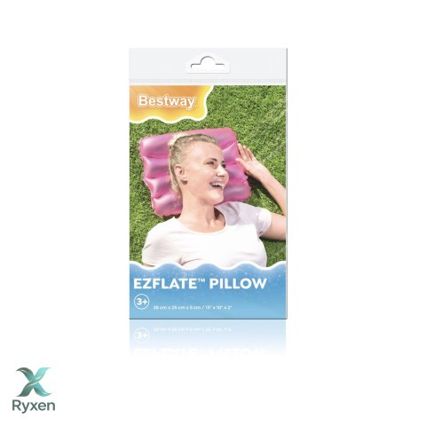 Dmuchana Poduszka 38 x 25 cm Różowa Bestway 52127