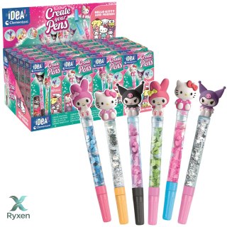 Idea Art Zestaw Mini Fabryka Długopisów Hello Kitty i Przyjaciele Clementoni 18450