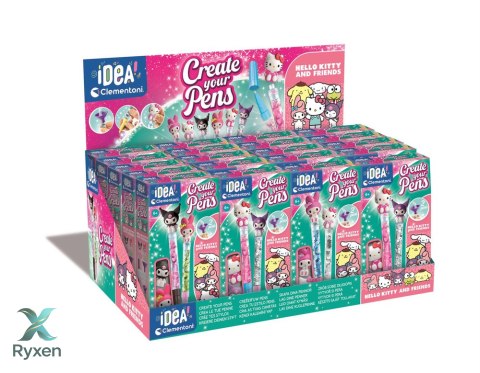 Idea Art Zestaw Mini Fabryka Długopisów Hello Kitty i Przyjaciele Clementoni 18450