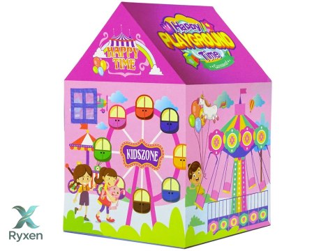 Namiot Domek Wesołe Miasteczko Dla Dzieci Różowy 123 cm x 82 cm