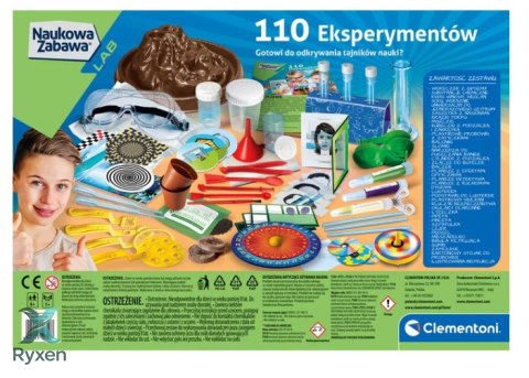 Naukowa Zabawa 110 Eksperymentów Język Polski Clementoni 50720